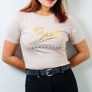 Beach Crop Top - Nude